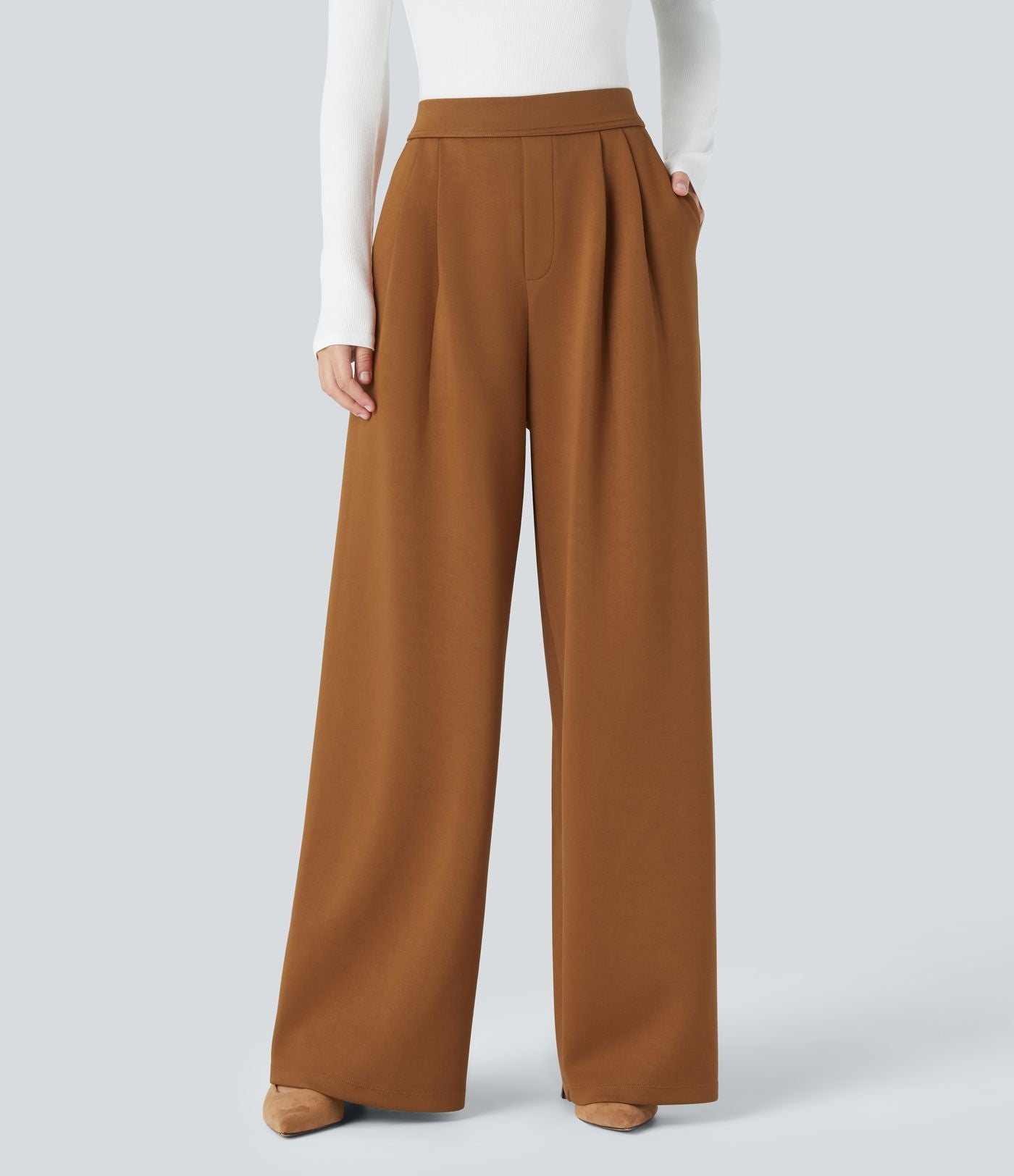 Pantalon de travail Halara Flex™ ample taille haute avec poches