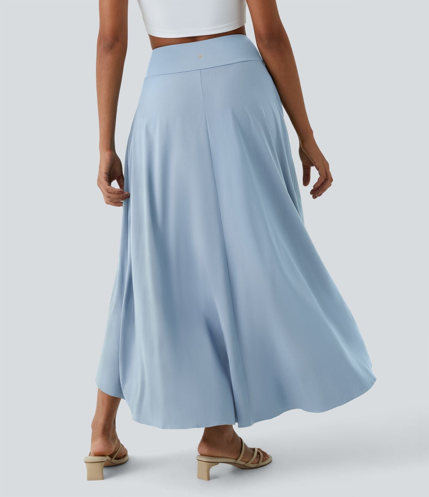 Jupe Longue Casual Breezeful™ Taille Haute à Volants 2en1 Fluide Sèchement Rapide Quotidien Maxi