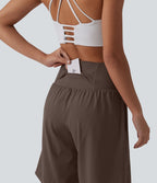 Short de yoga 2-en-1 SoftlyZero™ Airy taille très haute effet frais InstantCool 22,8 cm avec poches