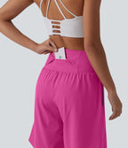 Short de yoga 2-en-1 SoftlyZero™ Airy taille très haute effet frais InstantCool 22,8 cm avec poches