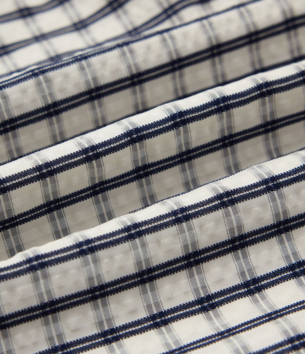 Pantalon large décontracté à carreaux taille mi-haute avec cordon de serrage et poches