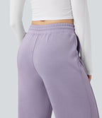 Pantalon décontracté taille haute avec cordon de serrage et poches
