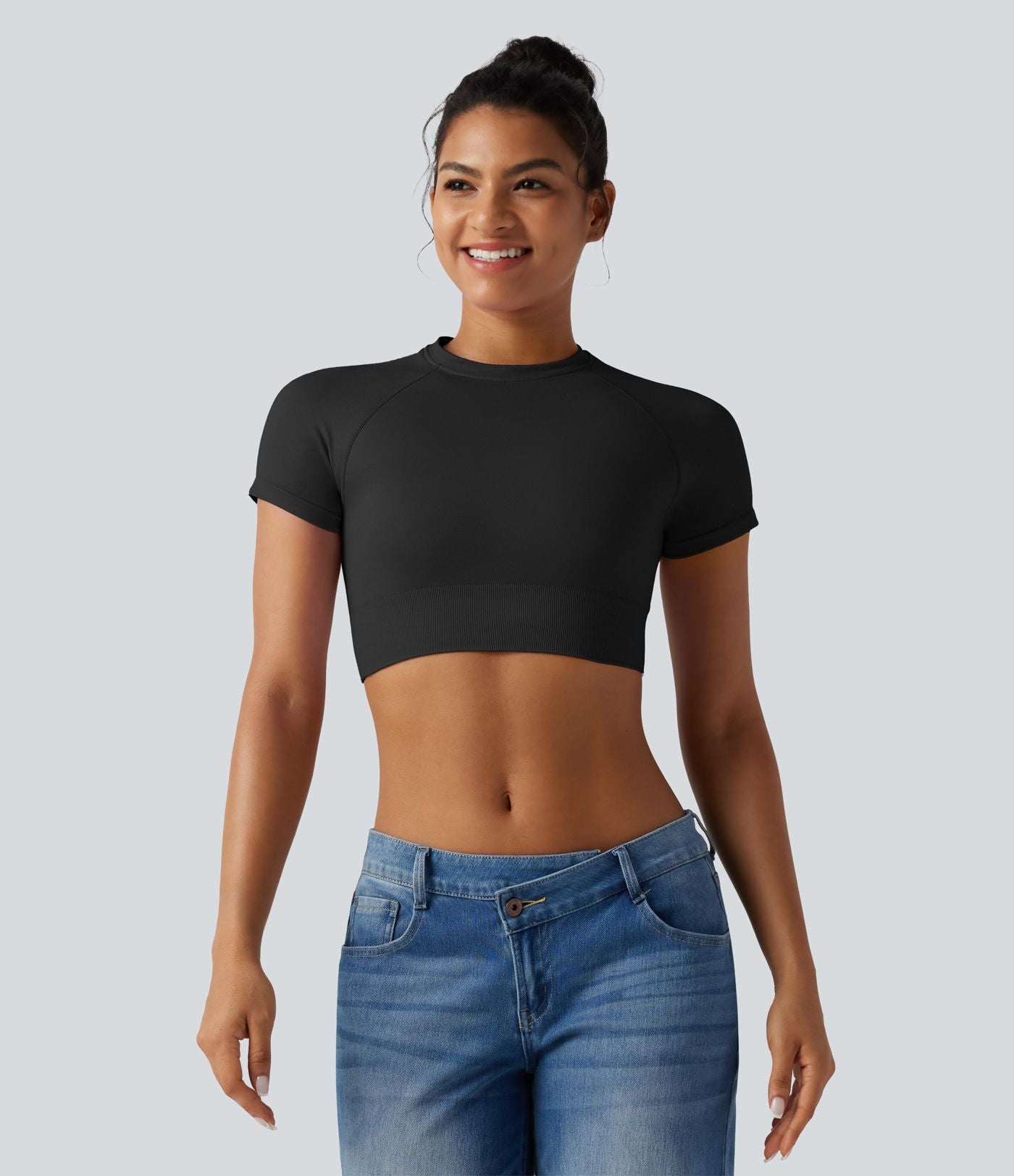 T-shirt décontracté court OneForm Seamless Flow, col rond, manches courtes