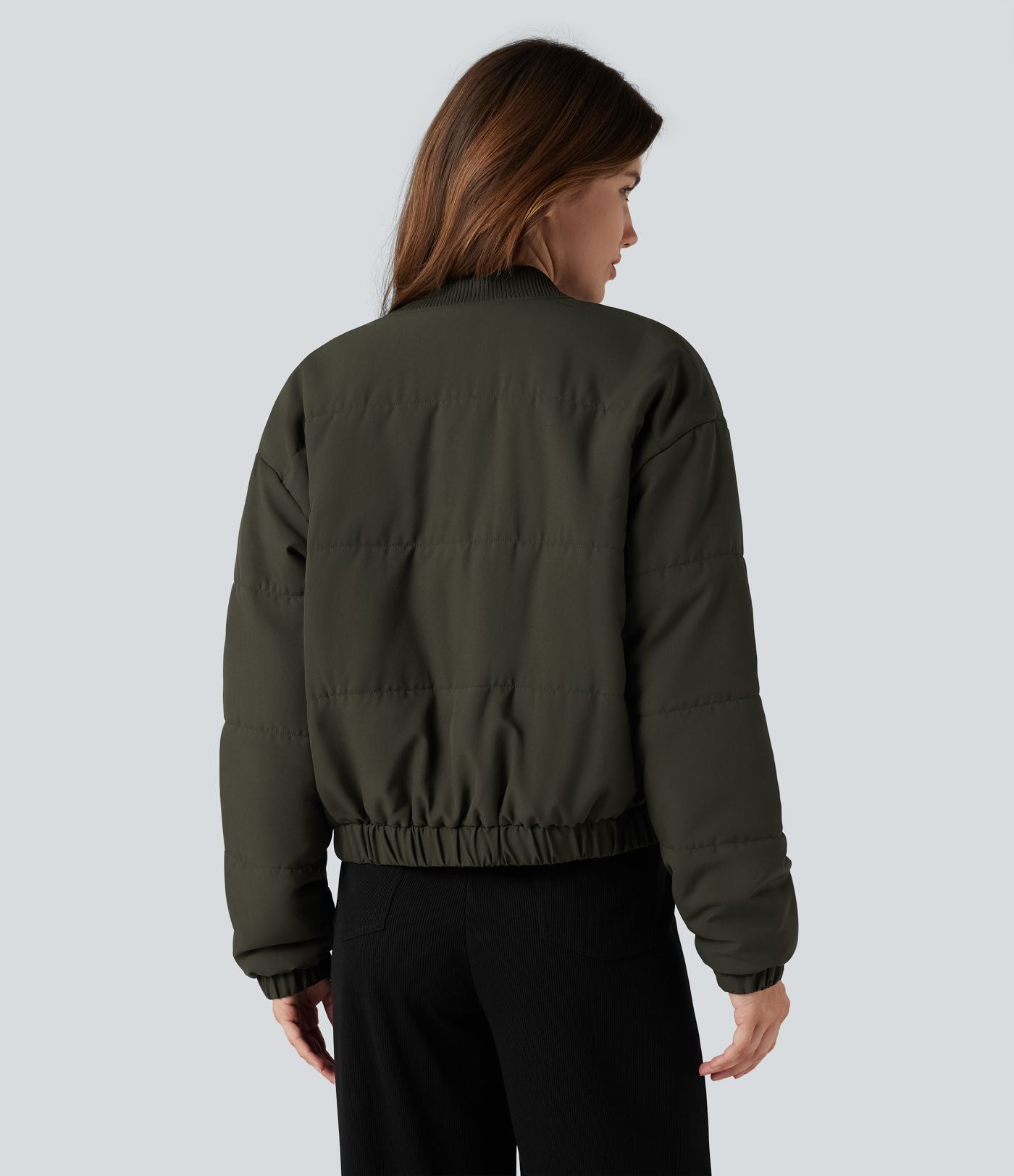 Doudoune bomber zippée avec poches