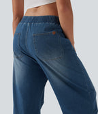Jean décontracté Halara Flex™ taille mi-haute coupe ample avec poches