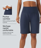 Bermuda SoftlyZero™ Airy de yoga taille haute avec poches multiples et effet frais InstantCool