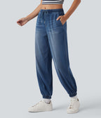 Jean décontracté Halara Flex™ taille mi-haute avec cordon de serrage et pochesns