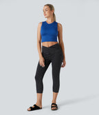 Halara Flex™ Jegging Travail Capri Tricoté Extensible Lavé Poche Latérale Croisée