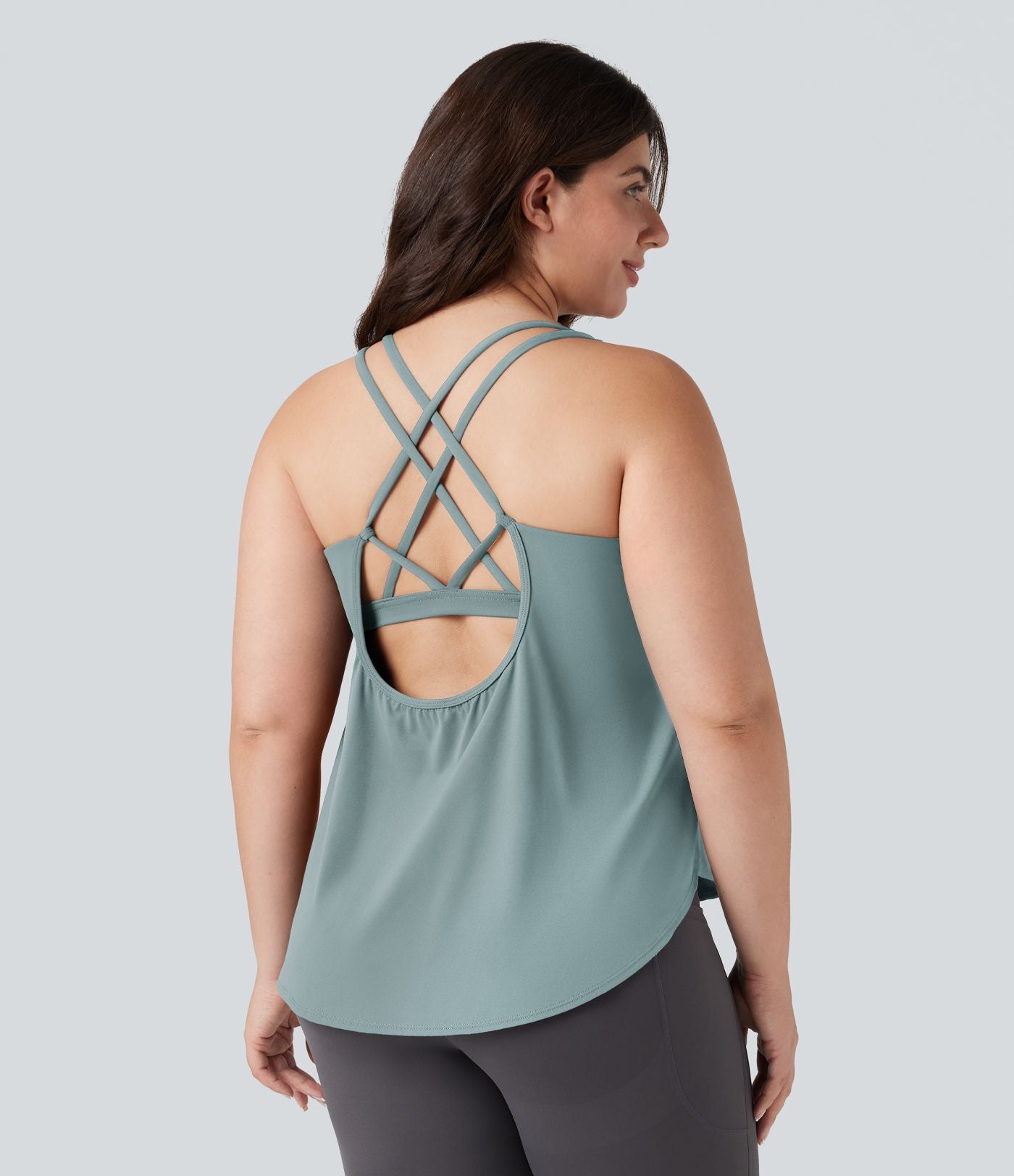 Débardeur running Halara UltraSculpt™ grande taille col rond ourlet arrondi