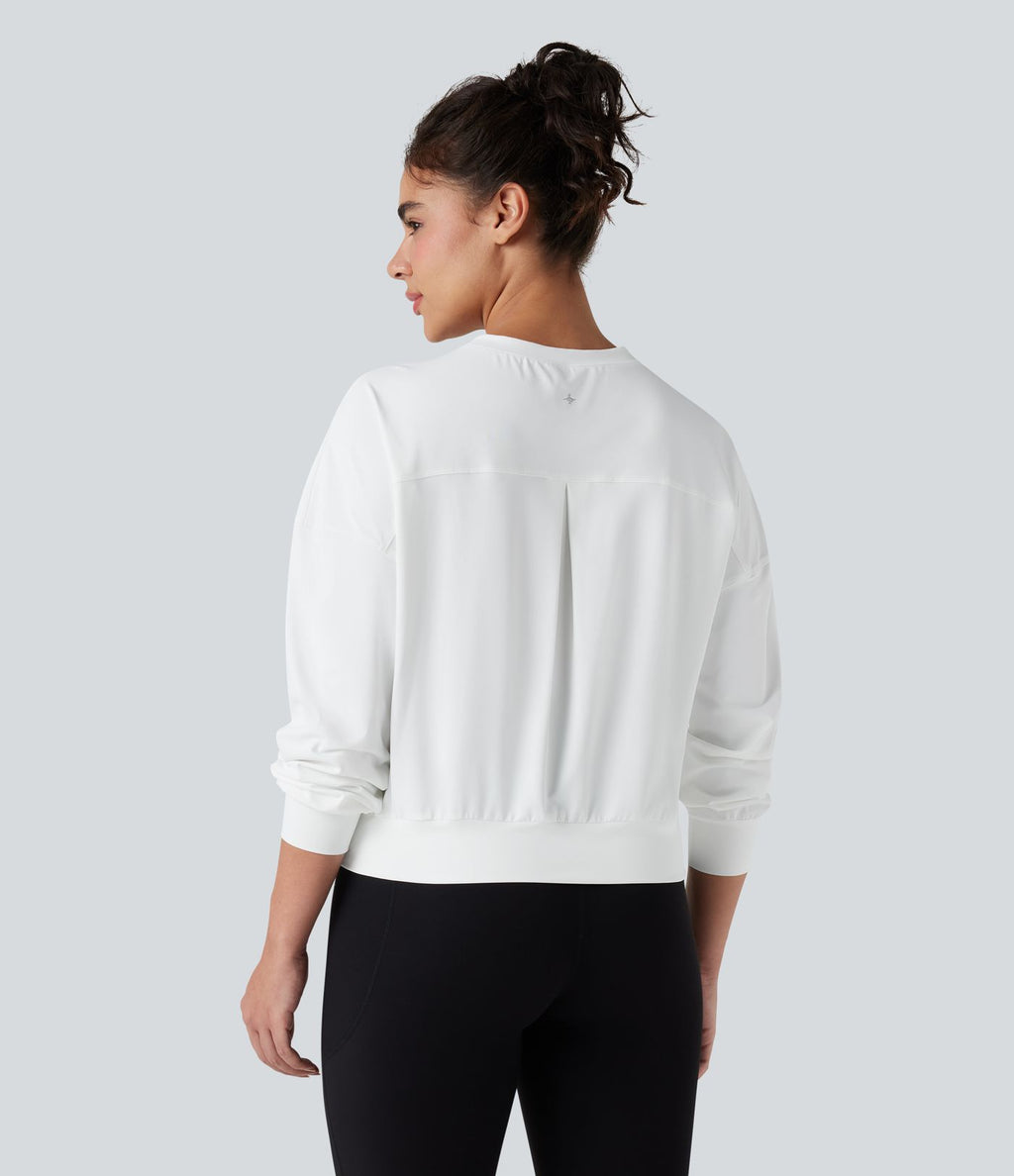 Haut de sport yoga col rond manches longues