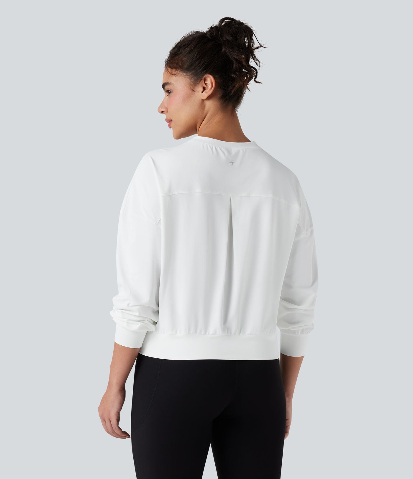 Haut de sport yoga col rond manches longues
