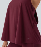 Haut de sport yoga SoftlyZero™ Airy licou drapé effet frais InstantCool, bonnets E-G, protection solaire UPF50+