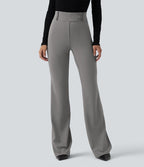 Pantalon tailleur évasé taille haute avec poches Halara Flex™