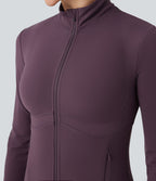Veste de yoga Halara UltraSculpt™ col montant push-up manches longues à trous pouces avec poches