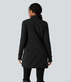 Doudoune PuffFlex col montant double zip avec passants pouces avec poches