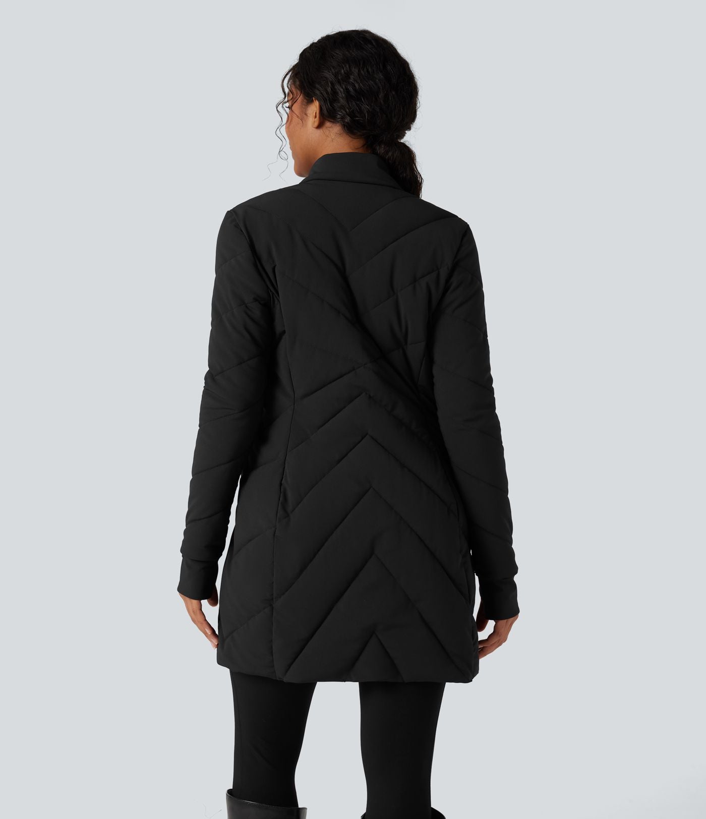 Doudoune PuffFlex col montant double zip avec passants pouces avec poches