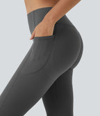 Legging corsaire d'entraînement gainant galbant taille haute avec effet scrunch et poches Halara UltraSculpt™