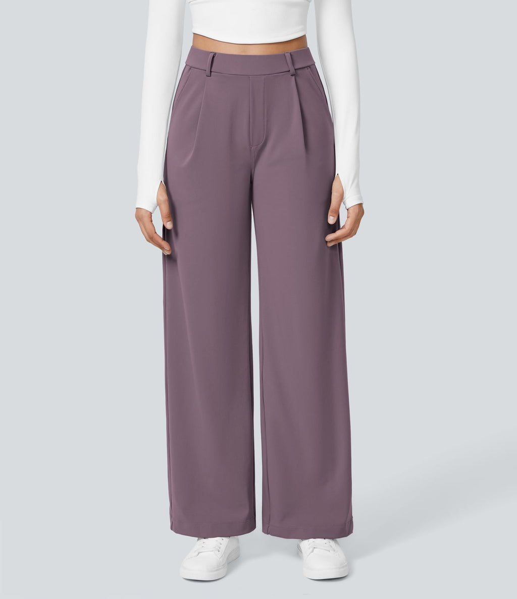 Pantalon tailleur Halara Flex™ DayStretch coupe droite taille haute avec poches