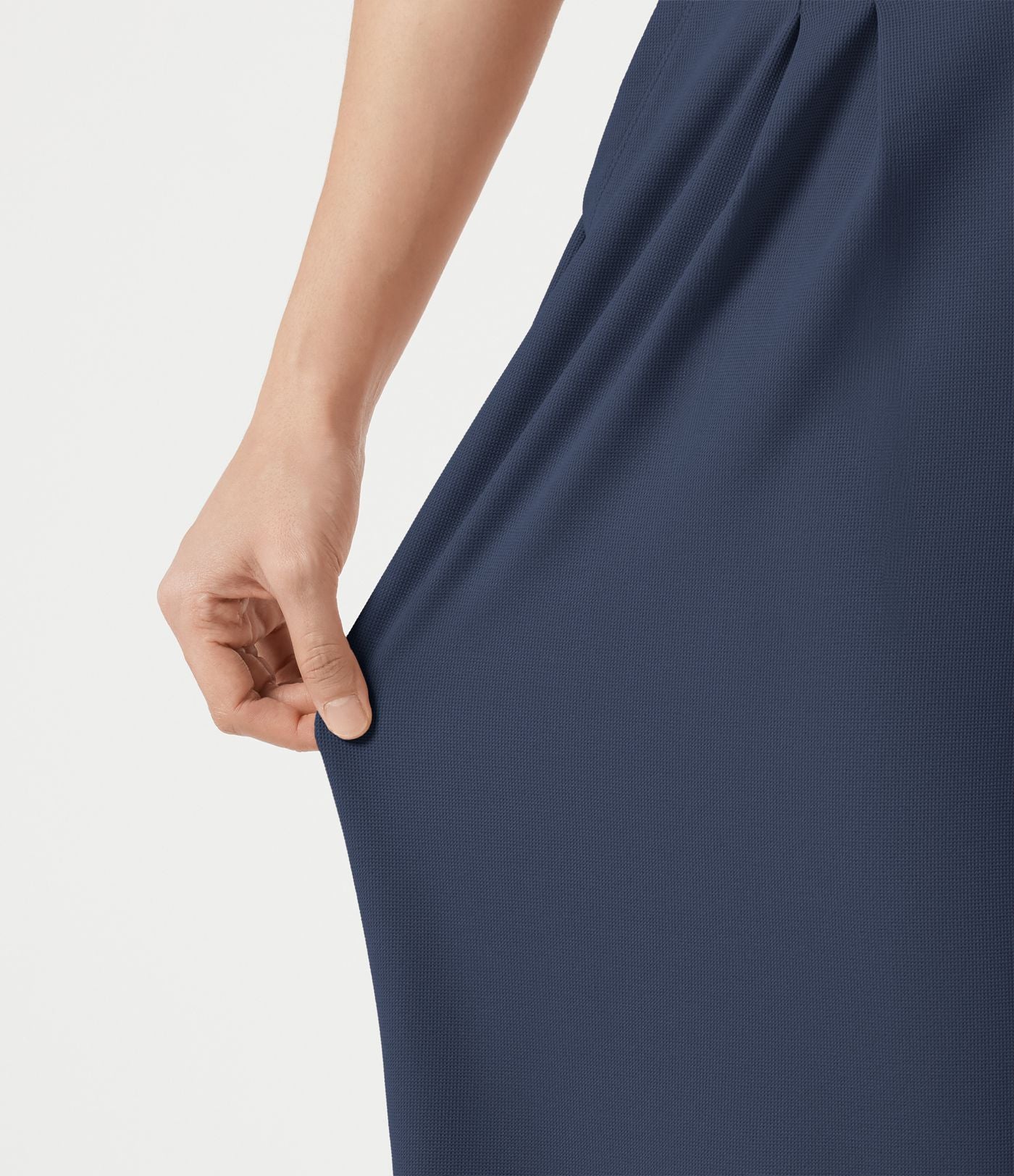 Pantalon tailleur cropped Halara Flex™ taille haute jambes larges en gaufré avec poches