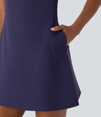Robe Mini de Randonnée SpeedWave™ à Col Rond, Sans Manches, avec Poches Latérales et Séchage Rapide