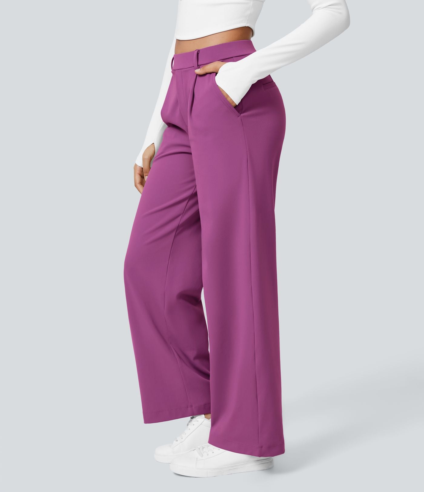 Pantalon tailleur Halara Flex™ DayStretch coupe droite taille haute avec poches
