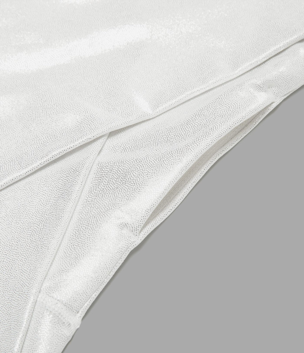 Legging de yoga SoftlyZero™ en simili stretch avec taille croisée, imprimé métallisé et poche arrière