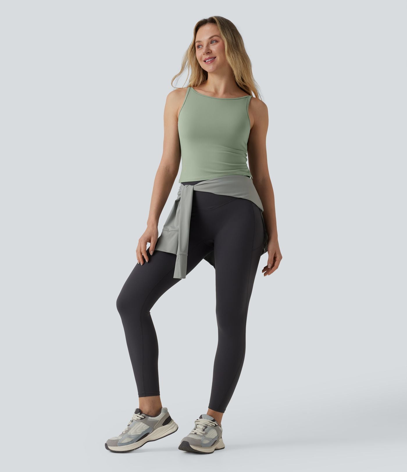 Débardeur de yoga dos ouvert avec fentes et bretelles ajustables SoftlyZero™ Plush