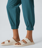 Joggings décontractés à taille mi-haute avec poches
