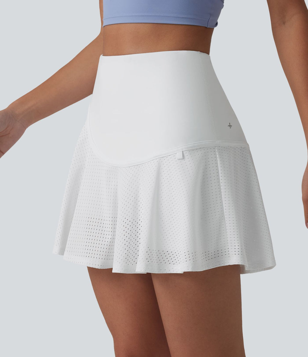 Jupe de tennis mini SoftlyZero™ Airy taille haute à œillets 2-en-1 douce au toucher avec poches, protection solaire UPF50+