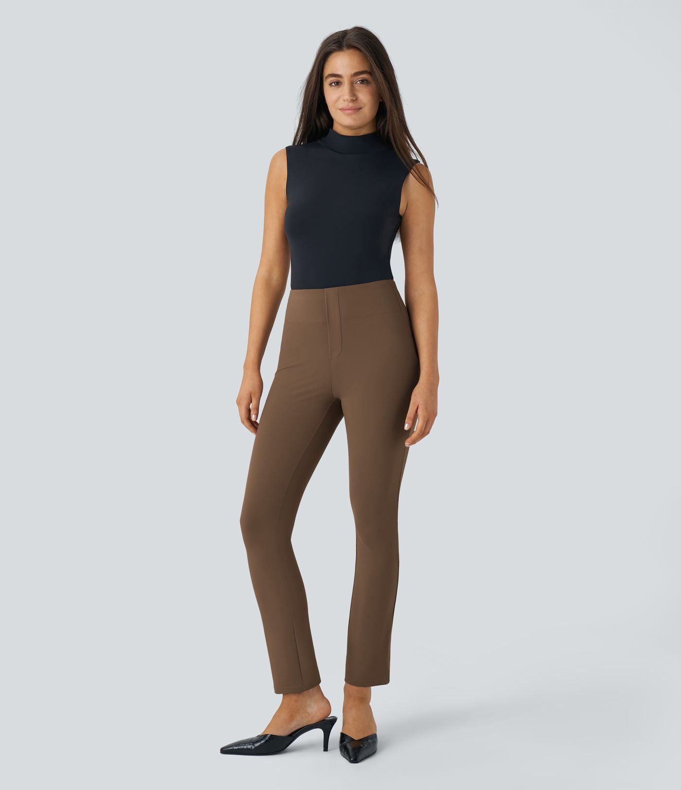 Pantalon tailleur fuselé taille haute Halara Flex™ avec poches