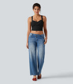 Débardeur court de yoga SoftlyZero™ Plush décolleté en cœur soutien-gorge intégré