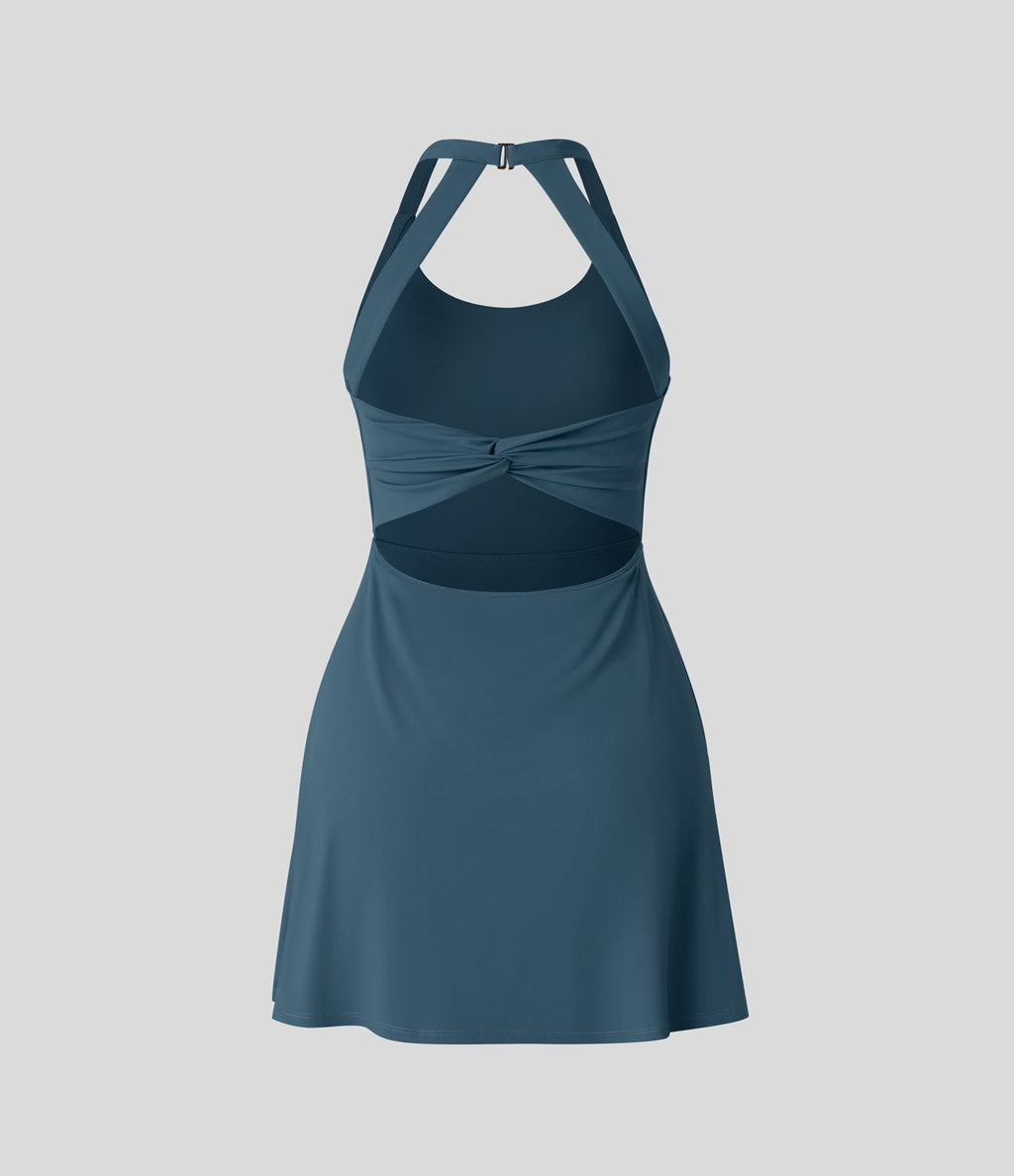 Robe de sport dos nu torsadée A-C