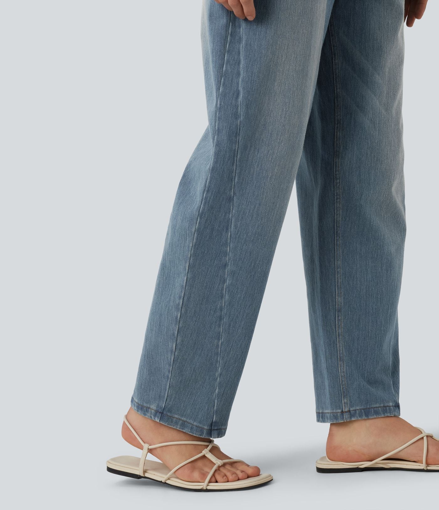 Jean Barrel 7/8 Halara Flex™ casual taille basse jambes tonneau avec poches