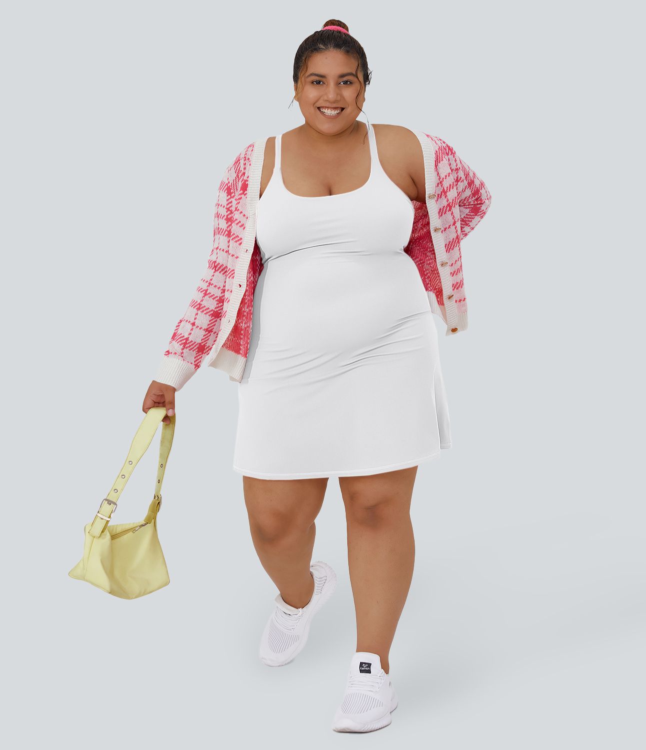 Quotidien Softlyzero™ Plush Robe d'Activité Grande Taille Fluide 2-en-1 à Dos Nu Style Wannabe Longue avec Ajustable et Bretelles Réglables