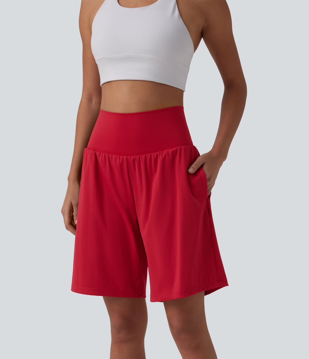 Short de yoga 2-en-1 SoftlyZero™ Airy taille très haute effet frais InstantCool 22,8 cm avec poches