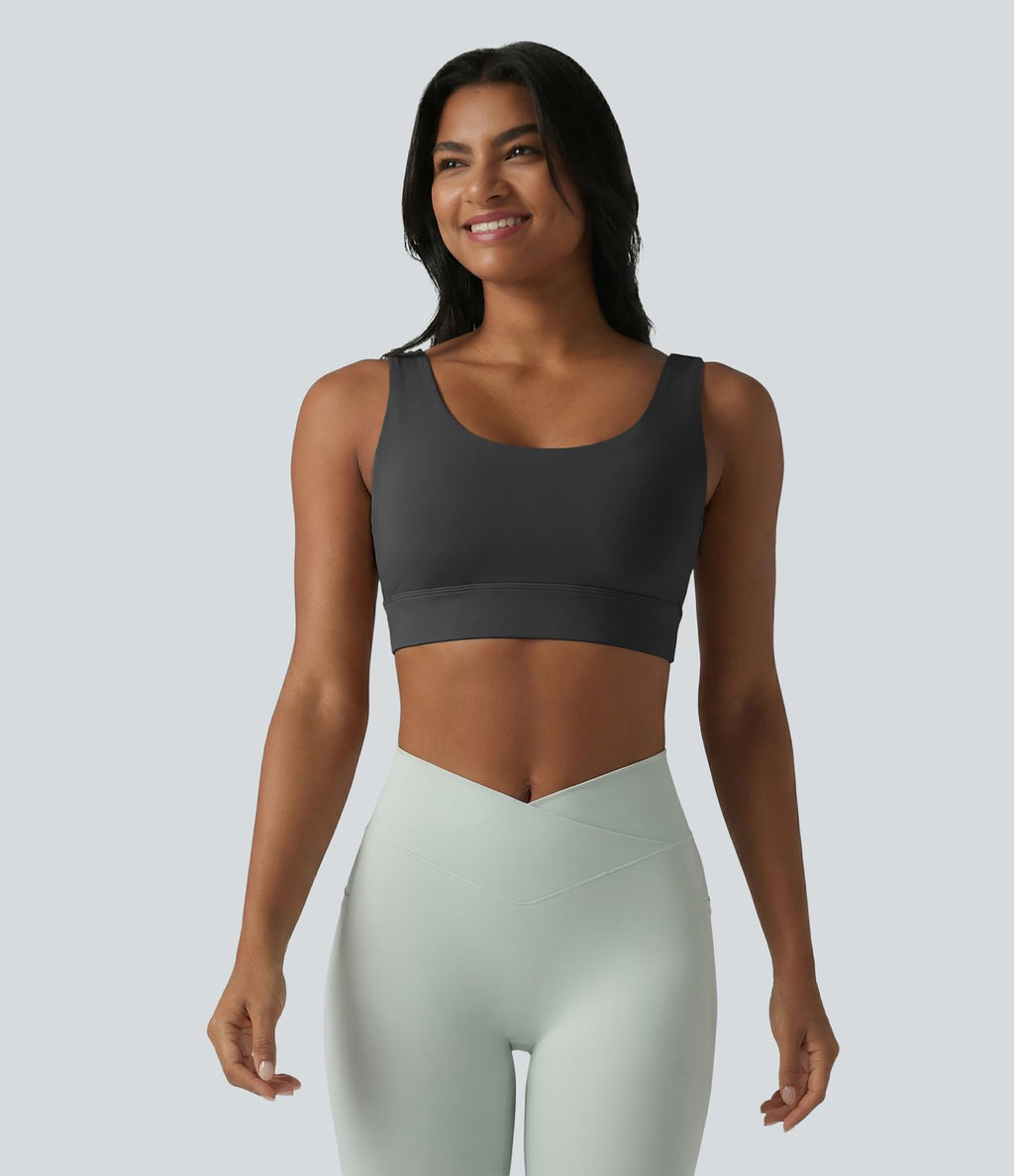 Brassière de sport Halara UltraSculpt™ maintien moyen dos nu avec boucle ajustable et brassière intégrée