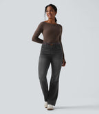 Legging denim bootcut Halara Flex™ gainant effet push-up taille haute avec poches