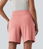 Short tailleur ample DayStretch taille haute 17,5 cm avec poches