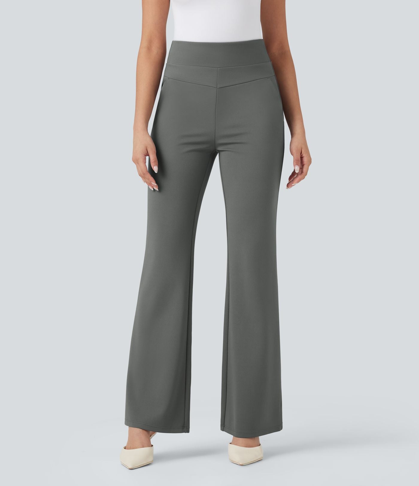 Pantalon tailleur bootcut taille haute Halara Flex™ avec poches