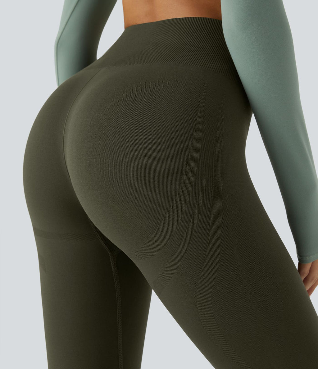 Legging yoga gainant effet push-up taille moyenne sans couture OneForm Seamless Flow
