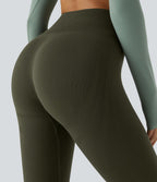 Legging yoga gainant effet push-up taille moyenne sans couture OneForm Seamless Flow