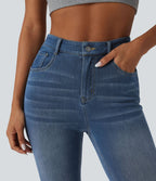 Jean ajusté décontracté Halara Flex™ taille haute avec poches