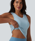 Débardeur de yoga sans couture OneForm Seamless Flow col rond avec soutien-gorge intégré