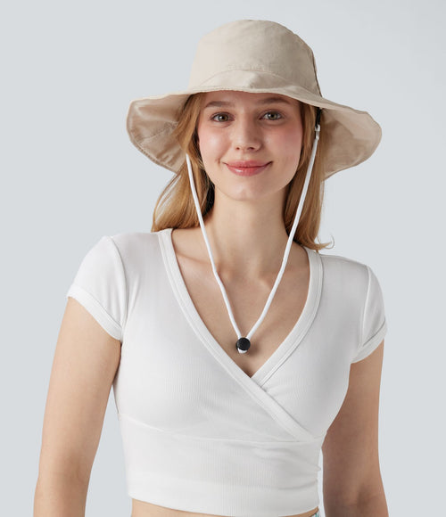 Chapeau de soleil large bord réglable - UPF40+