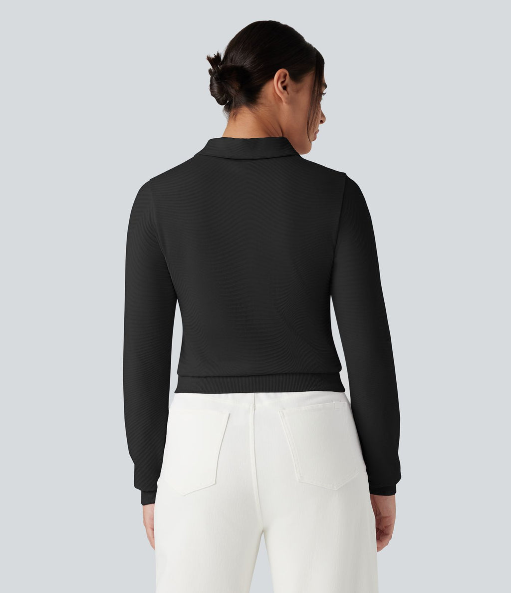 Haut de sport polo à manches longues sans couture OneForm Seamless Flow