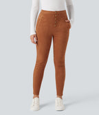 Legging suédine taille haute avec poches