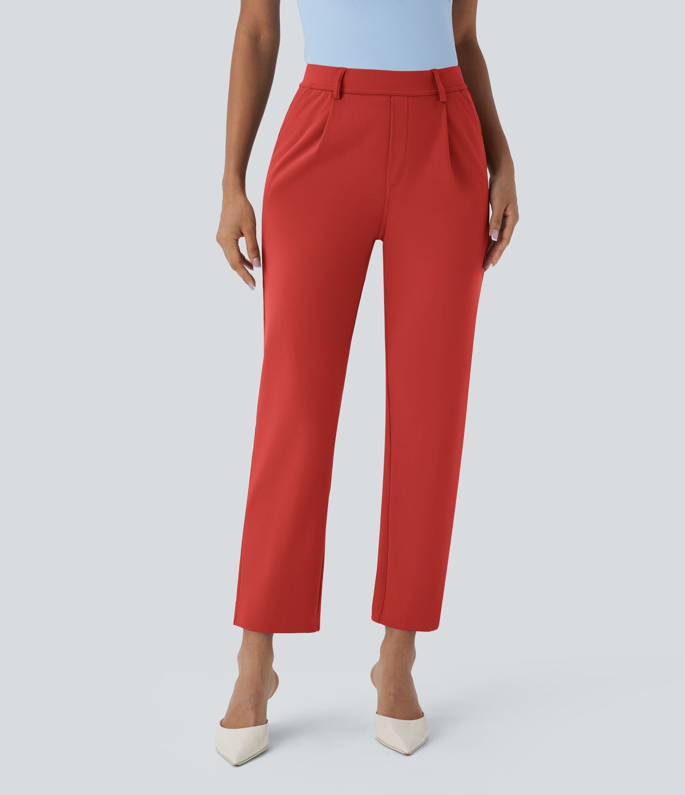 Pantalon de travail fuselé longueur cheville taille haute Halara Flex™ DayStretch avec poches