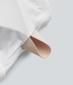 Robe sport 2-en-1 mini bulle sans manches à col carré et soutien-gorge intégré avec poches - Édition Easy Peasy