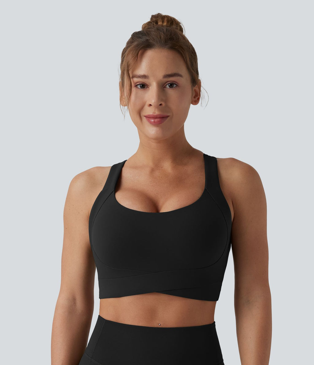 Brassière de sport push-up maintien moyen bretelles croisées ajustables Halara UltraSculpt™ bonnets E-G