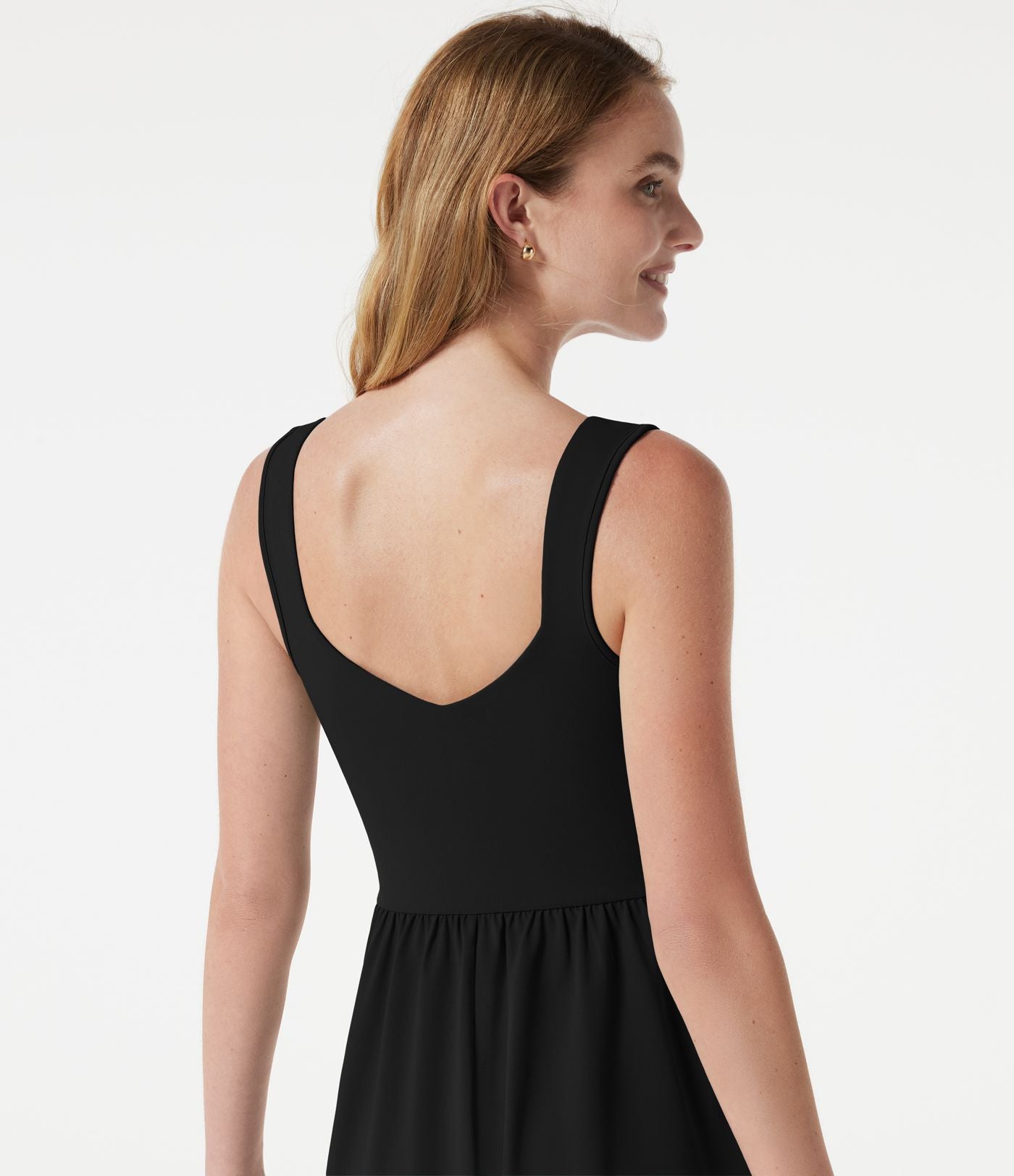 Robe mini fluide décontractée, brassière intégrée, à poches